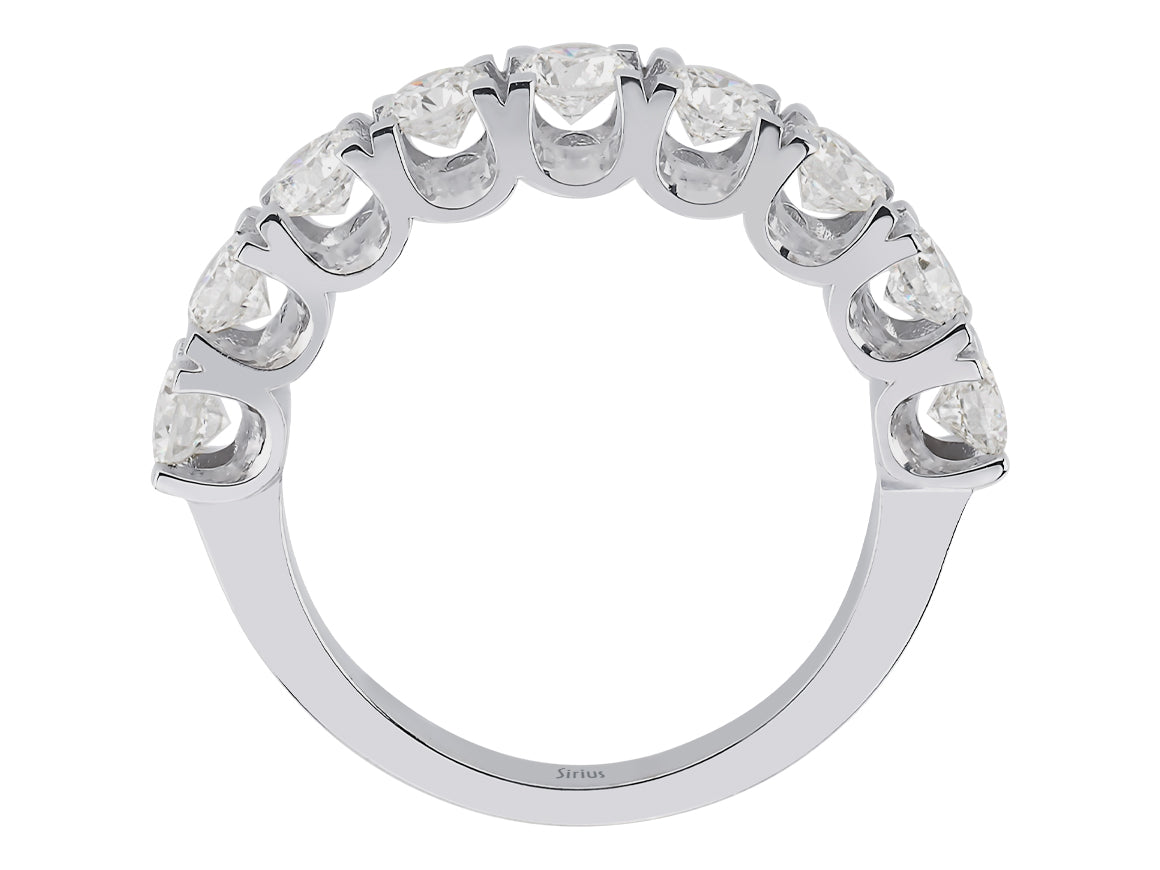 Diamant Halbrunder Ring - handgefertigter Diamantschmuck aus Feingold | Sirius Diamant