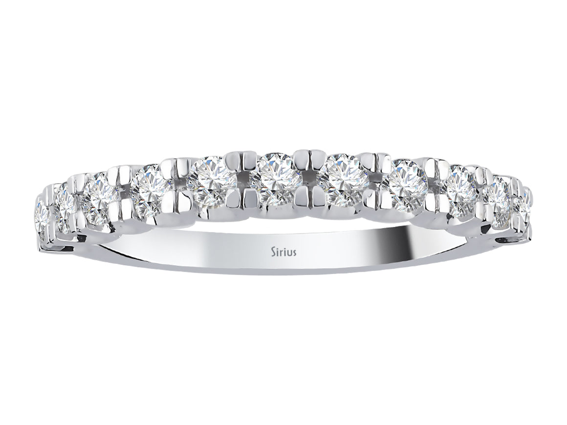 Diamant Halbrunder Ring - handgefertigter Diamantschmuck aus Feingold | Sirius Diamant