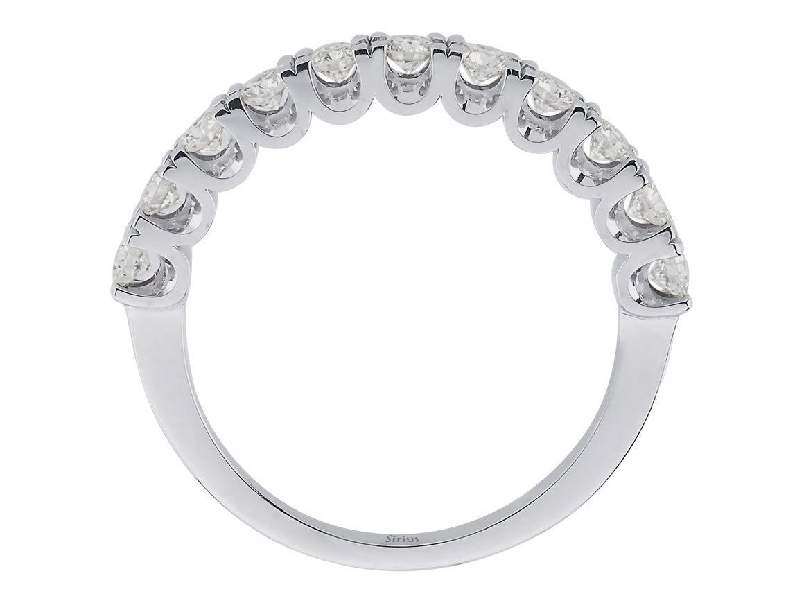 Diamant Halbrunder Ring - handgefertigter Diamantschmuck aus Feingold | Sirius Diamant