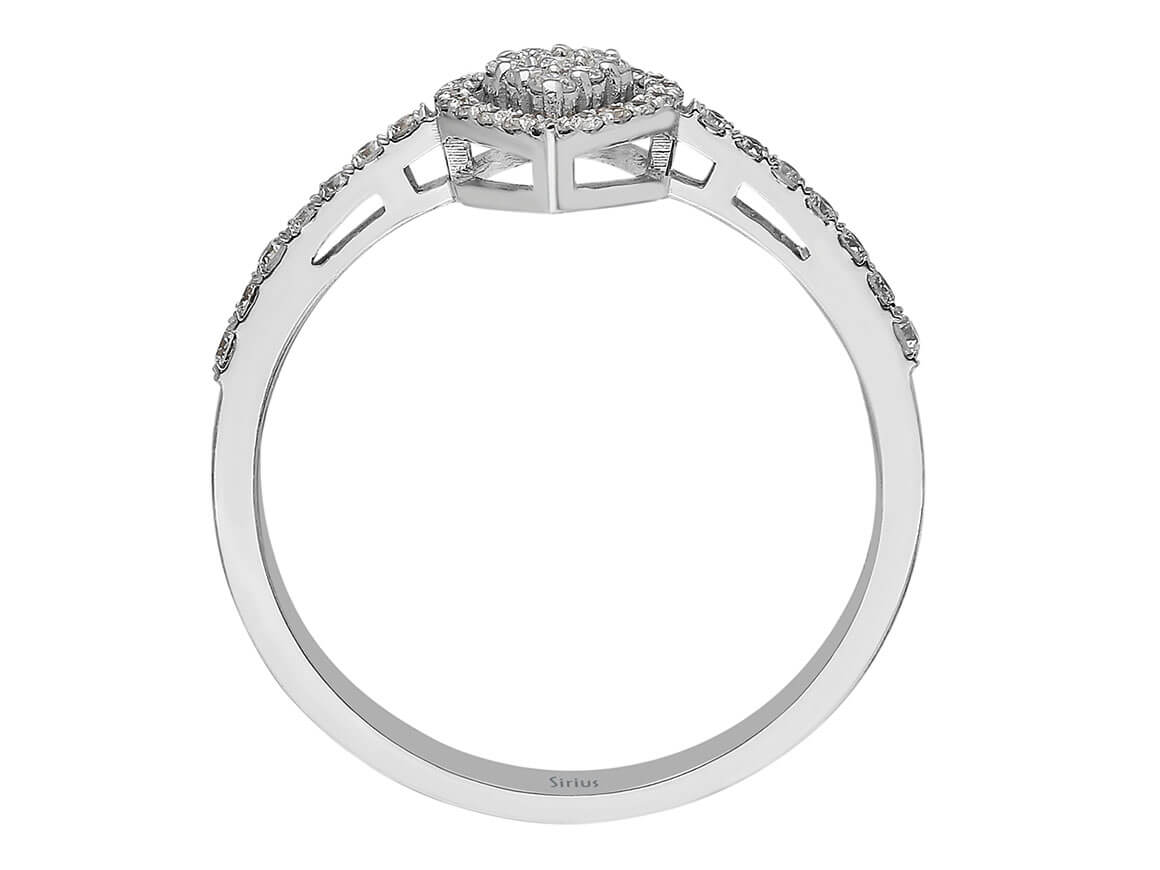 Diamant Wassertropfen Ring - handgefertigter Diamantschmuck aus Feingold | Sirius Diamant