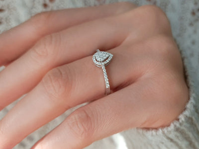 Diamond Waterdrop Ring