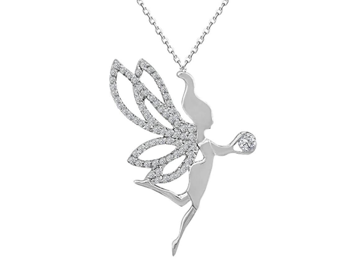 Diamant Nymphe Collier - handgefertigter Diamantschmuck aus Feingold | Sirius Diamant