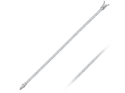 Bracelet tennis en or blanc 14 carats avec diamants de 5,20 carats