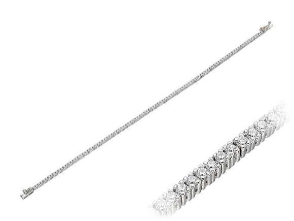 1,05 Carat Diamant Tennis Armband in 14 Karat Weissgold - handgefertigter Diamantschmuck aus Feingold | Sirius Diamant