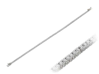 Bracelet tennis en or blanc 14 carats avec diamants de 1,05 carat 