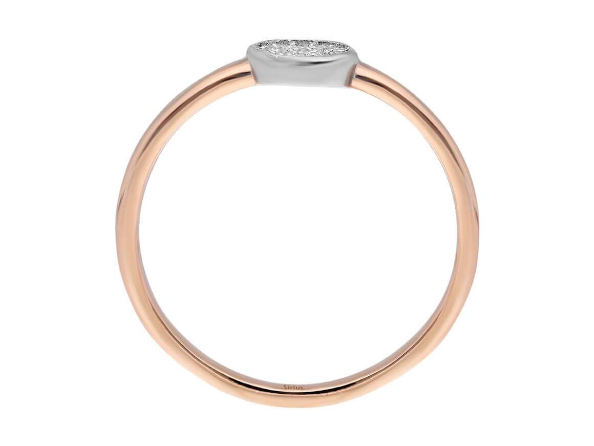 Insgesamt 0,15 Carat Diamant Rund Ring - handgefertigter Diamantschmuck aus Feingold | Sirius Diamant