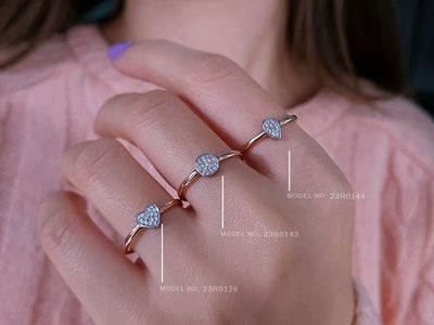 Total 0.15 Carat Diamond Round Ring