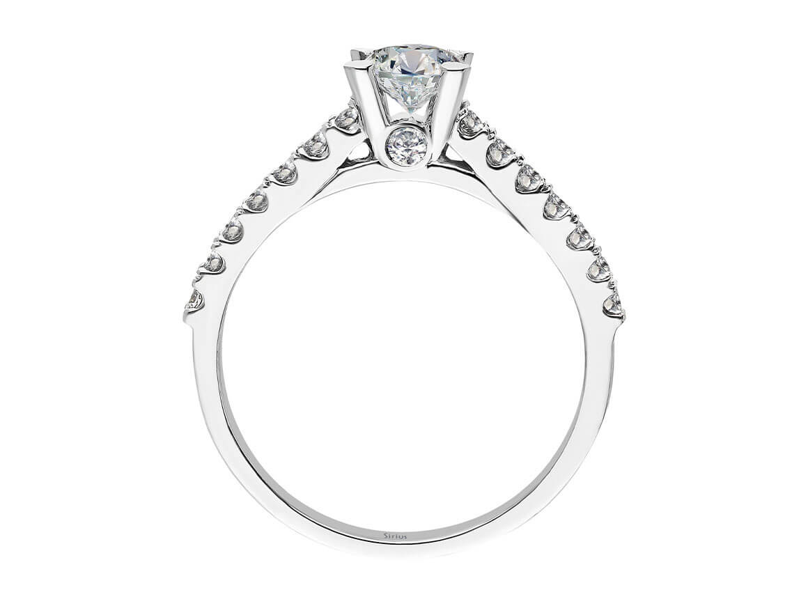 Total 0.75 carat diamond solitaire ring