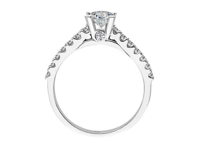 Total 0.75 carat diamond solitaire ring