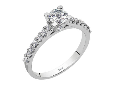 Total 0.75 carat diamond solitaire ring