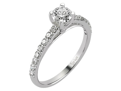 Total 0.75 carat diamond solitaire ring