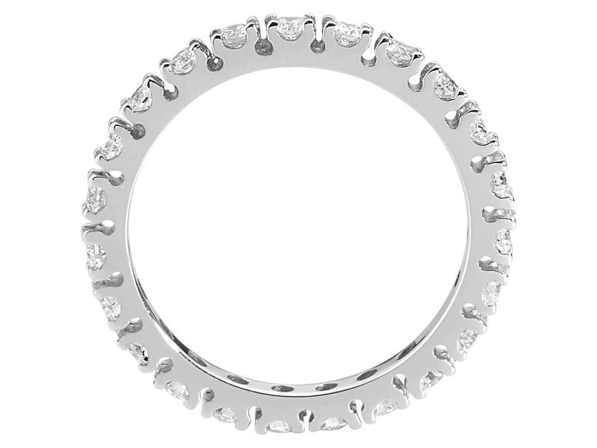 0,81 Karat Diamant Rundum Allianz in 585er 14 Karat Weißgold - handgefertigter Diamantschmuck aus Feingold | Sirius Diamant