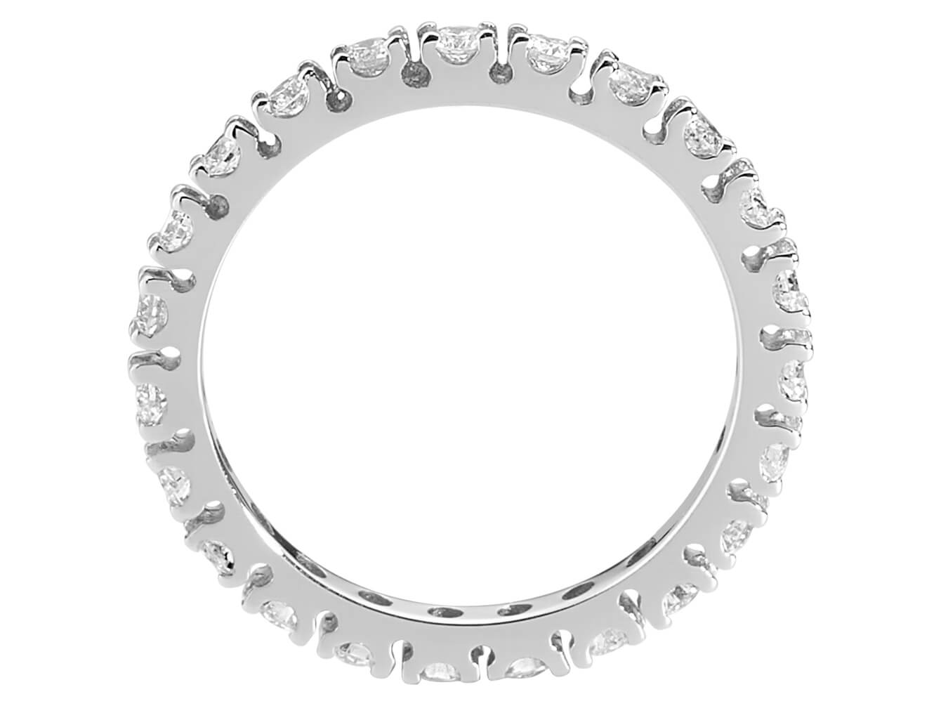 0.81 carat diamond all-around alliance in 585 14 carat white gold