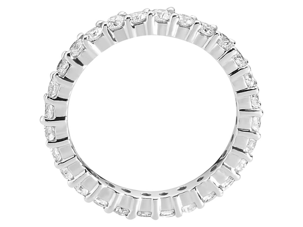 1,30 Karat Diamant Rundum Allianz in 585er 14 Karat Weißgold - handgefertigter Diamantschmuck aus Feingold | Sirius Diamant