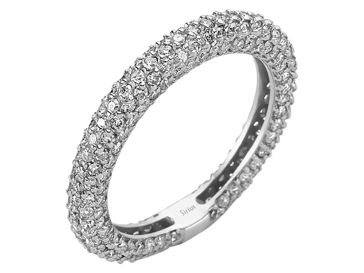 1,47 Karat Diamant Rundum Allianz in 585er 14 Karat Weißgold – handgefertigter Diamantschmuck aus Feingold | Sirius Diamant