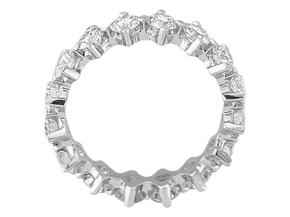1,96 Carat Diamant rundum Allianz in 14 K Weißgold - handgefertigter Diamantschmuck aus Feingold | Sirius Diamant