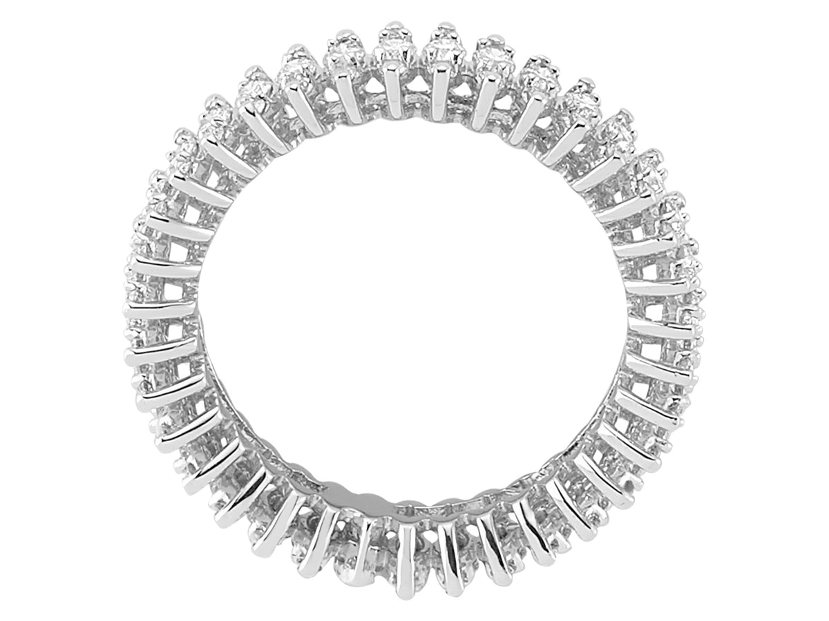 1,28 Karat Diamant rundum Allianz in 14 K Weißgold – handgefertigter Diamantschmuck aus Feingold | Sirius Diamant