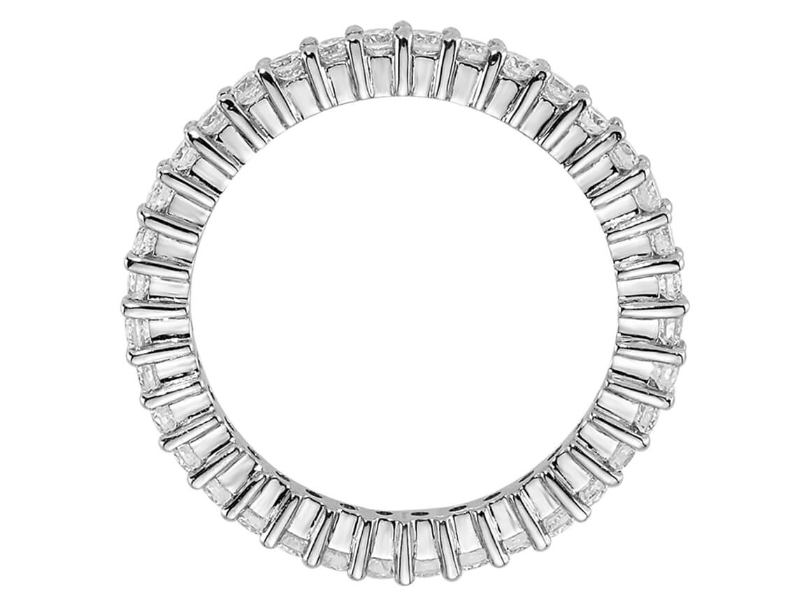 0,97 Karat Diamant rundum Allianz in 750er 18 K Weißgold - handgefertigter Diamantschmuck aus Feingold | Sirius Diamant