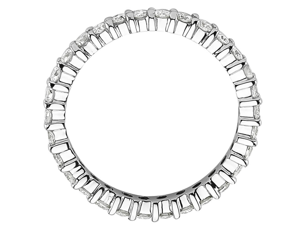 0,90 Karat Diamant rundum Allianz in 585er 14 Karat Weißgold - handgefertigter Diamantschmuck aus Feingold | Sirius Diamant