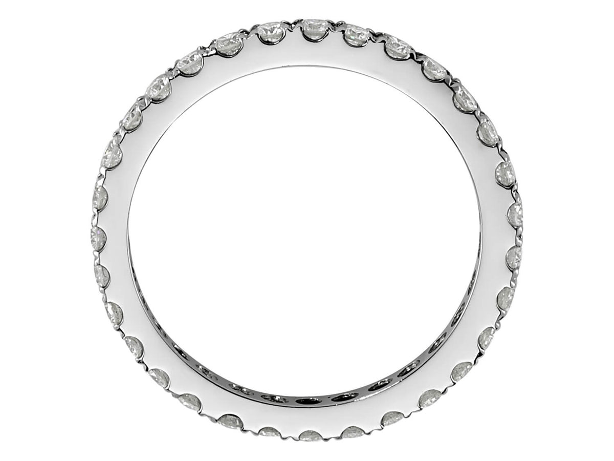 0,82 Karat Diamant rundum Allianz in 585er 14 K Weißgold – handgefertigter Diamantschmuck aus Feingold | Sirius Diamant