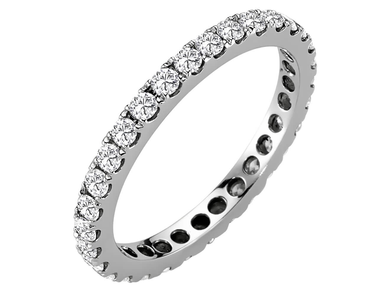 0.82 carat diamond all around alliance in 585 14 K white gold