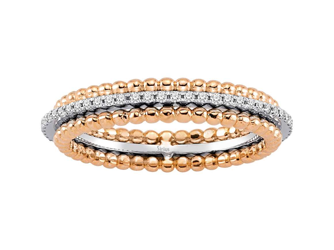 0,21 Karat Diamant-Tamtur-Ring - handgefertigter Diamantschmuck aus Feingold | Sirius Diamant