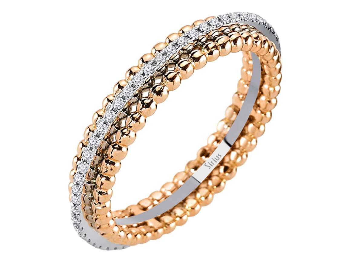 0,21 Karat Diamant-Tamtur-Ring - handgefertigter Diamantschmuck aus Feingold | Sirius Diamant