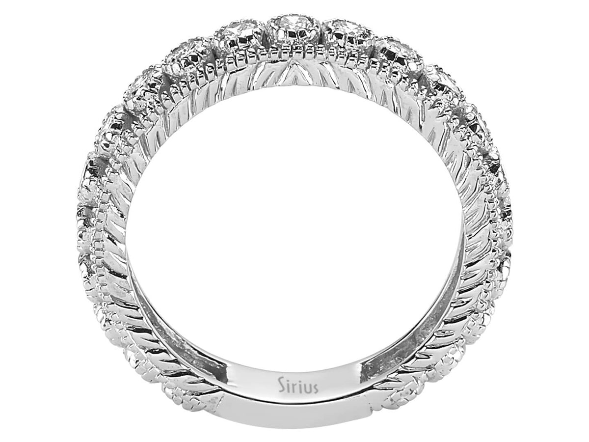 0,85 Karat Diamant Rundum Allianz - handgefertigter Diamantschmuck aus Feingold | Sirius Diamant