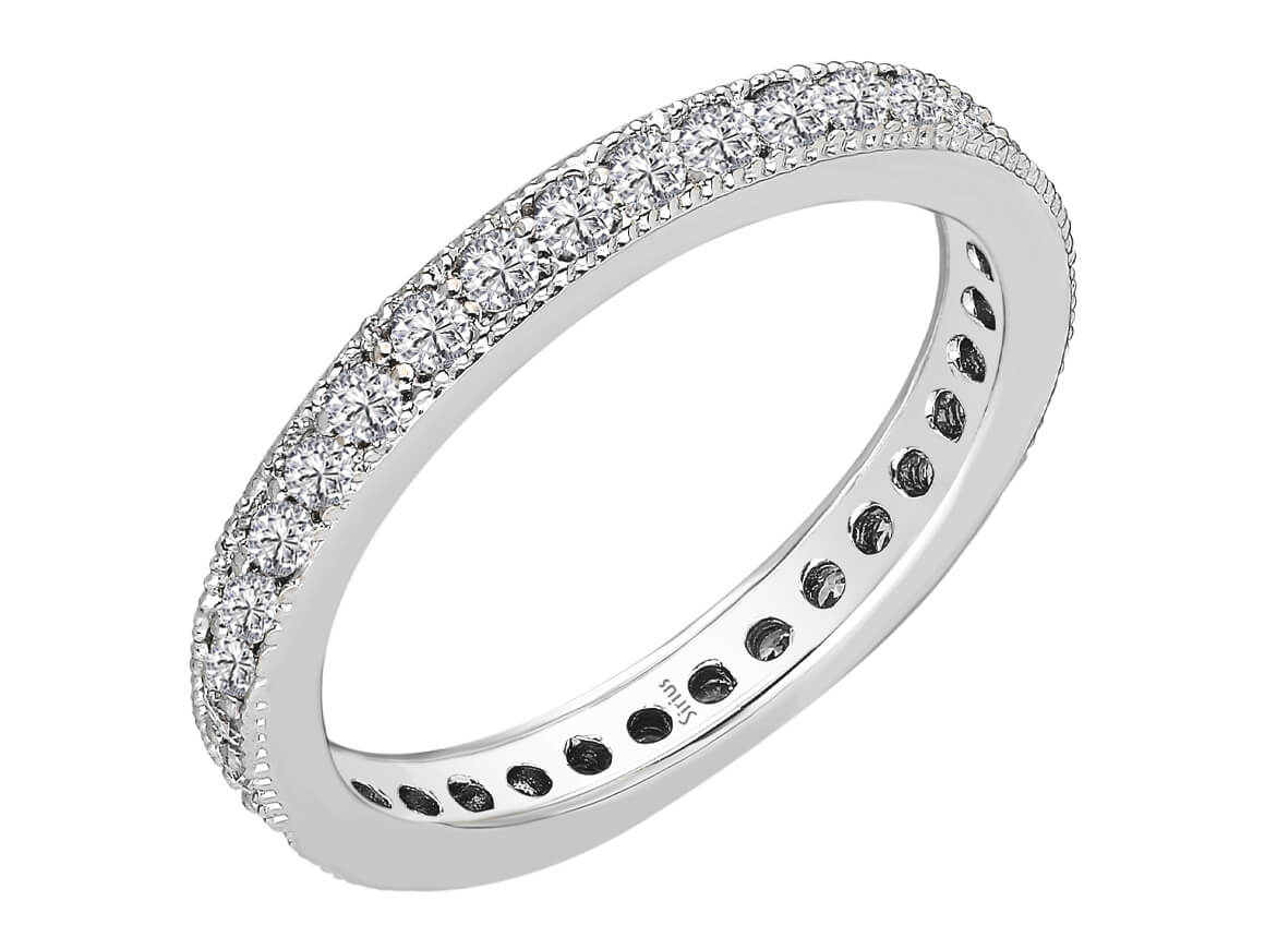 0,64 Karat Diamant Rundum Allianz - handgefertigter Diamantschmuck aus Feingold | Sirius Diamant