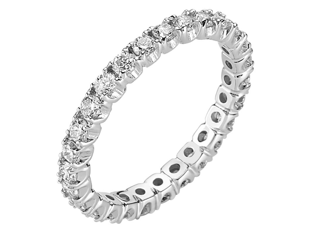 1,21 Karat Diamant rundum Allianz Ring - handgefertigter Diamantschmuck aus Feingold | Sirius Diamant