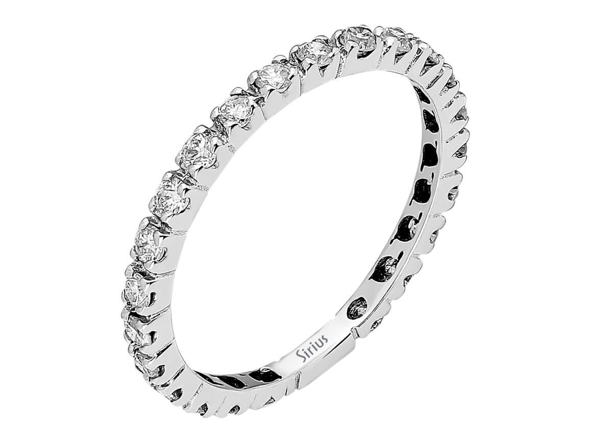 0,52 Carat Diamant Rundum Allianz in 18 K - handgefertigter Diamantschmuck aus Feingold | Sirius Diamant