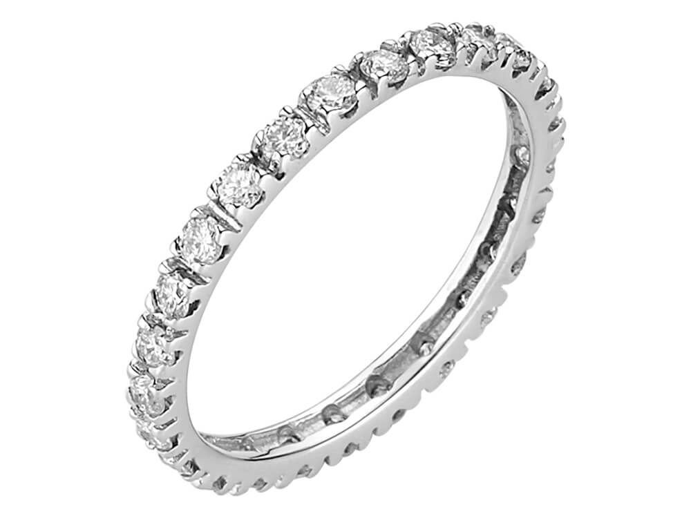 0,45 Carat Diamant Rundum Allianz in 585 14 Karat Weißgold - handgefertigter Diamantschmuck aus Feingold | Sirius Diamant