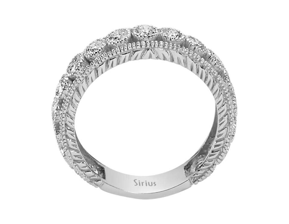 1,20 Karat Diamant rundum Allianz – handgefertigter Diamantschmuck aus Feingold | Sirius Diamant