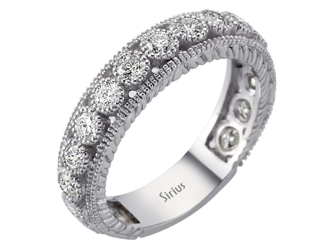 1,20 Karat Diamant rundum Allianz – handgefertigter Diamantschmuck aus Feingold | Sirius Diamant