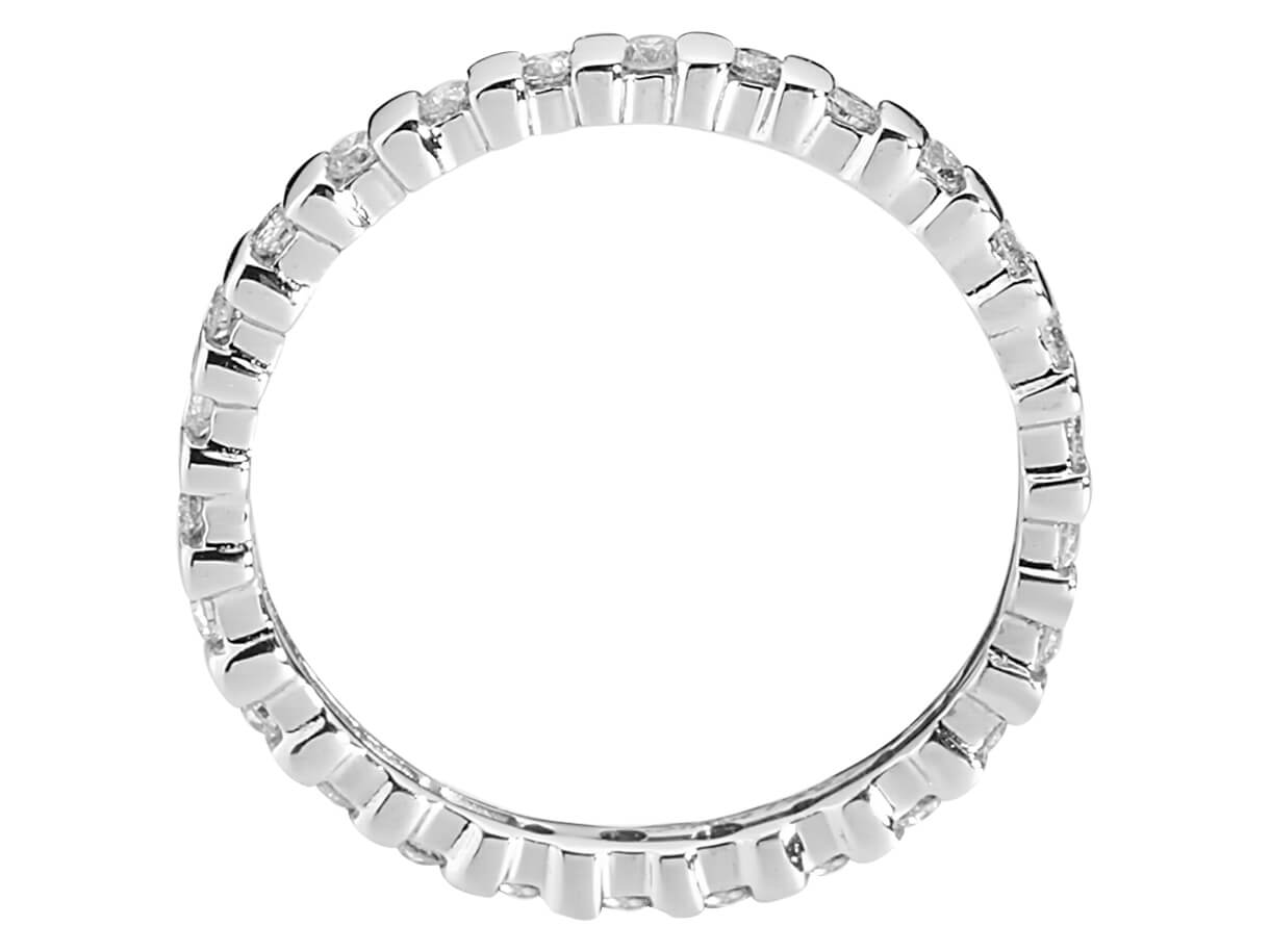 0,45 Karat rundum Diamant Allianz Ring 585er 14K Weissgold - handgefertigter Diamantschmuck aus Feingold | Sirius Diamant