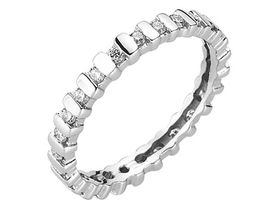 0.45 carat all-around diamond alliance ring 585 14K white gold