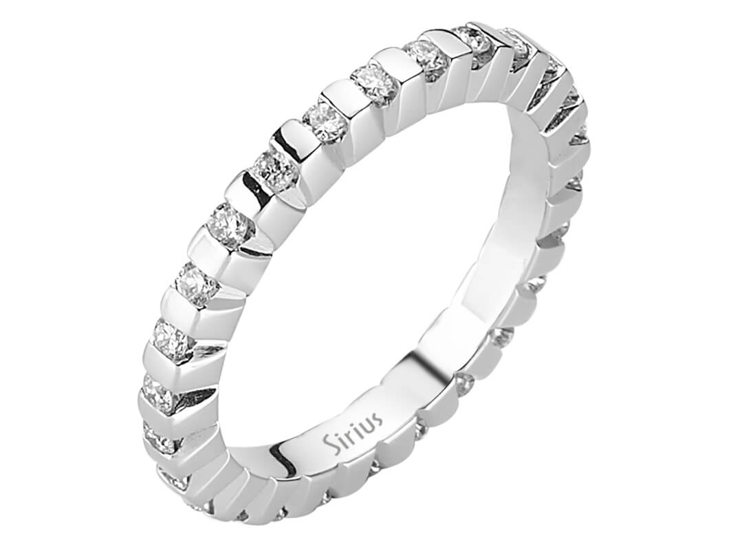 0,75 Karat Diamant rundum Allianz - handgefertigter Diamantschmuck aus Feingold | Sirius Diamant