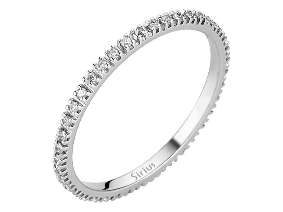 0,25 Carat Diamant rundum Allianz - handgefertigter Diamantschmuck aus Feingold | Sirius Diamant