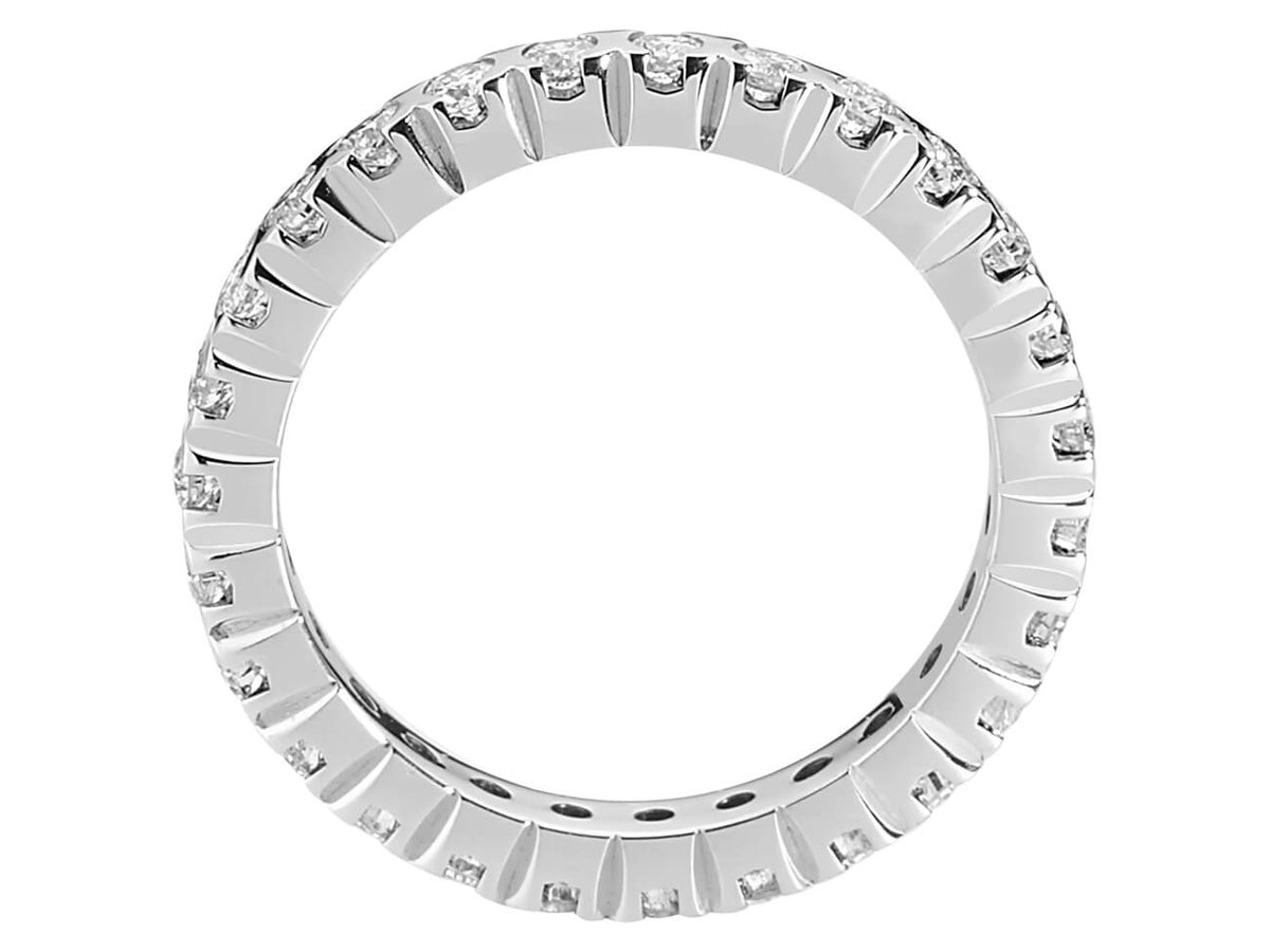 0,94 Karat rundum Diamant Diamantring Ring 585er 14K Weißgold – handgefertigter Diamantschmuck aus Feingold | Sirius Diamant