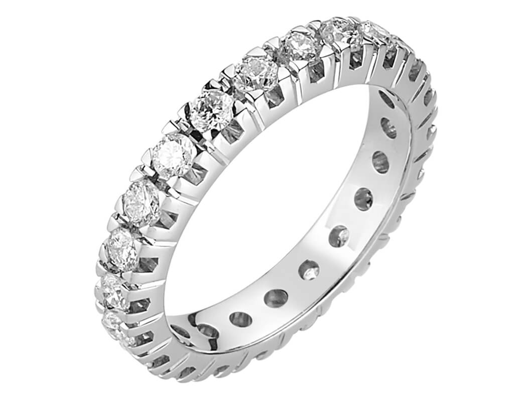 1,76 Karat Diamant rundum Allianz - handgefertigter Diamantschmuck aus Feingold | Sirius Diamant