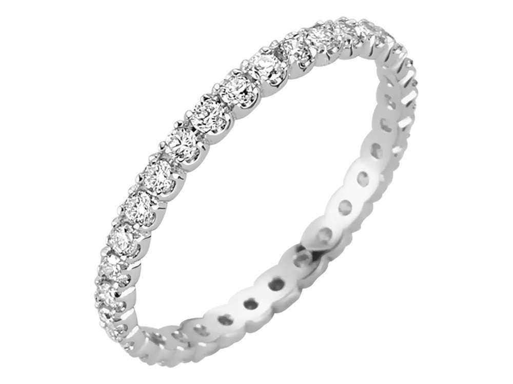 0,61 Karat Diamant rundum Allianz - handgefertigter Diamantschmuck aus Feingold | Sirius Diamant