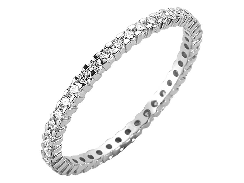 0,52 Karat Diamant rundum Allianz - handgefertigter Diamantschmuck aus Feingold | Sirius Diamant