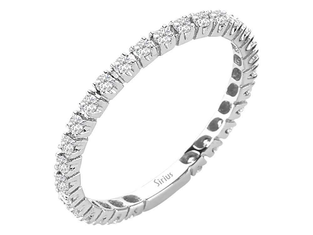 0,43 Karat Diamant rundum Diamanten Allianz - handgefertigter Diamantschmuck aus Feingold | Sirius Diamant