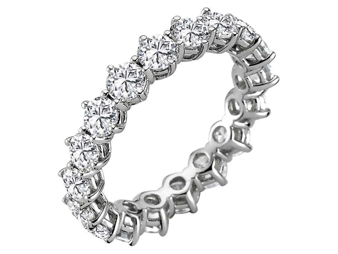 3,38 Karat Diamant rundum Allianz - handgefertigter Diamantschmuck aus Feingold | Sirius Diamant