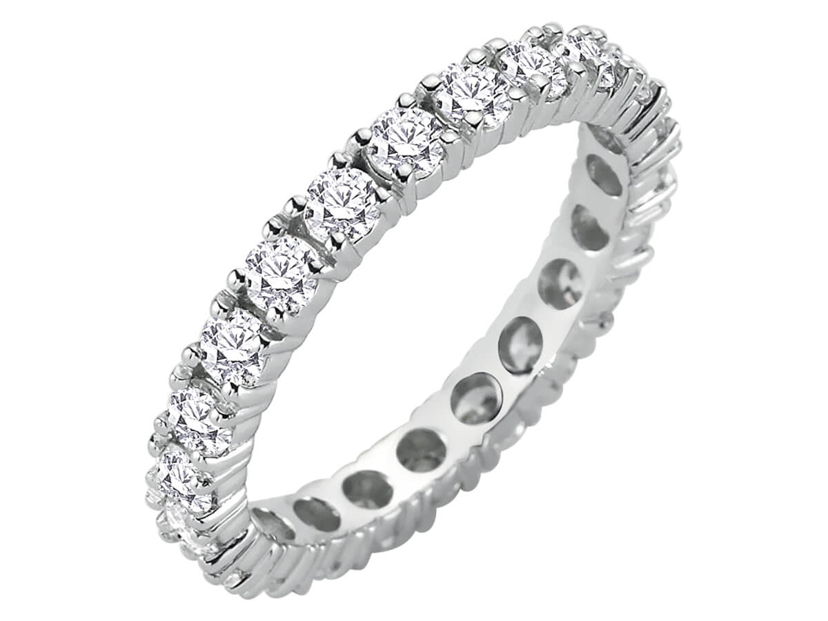 1,63 Karat Diamant rundum Allianz - handgefertigter Diamantschmuck aus Feingold | Sirius Diamant
