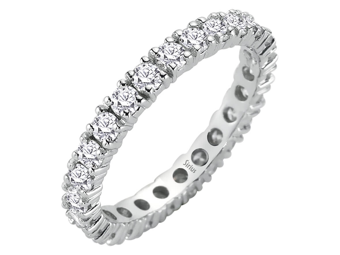1.50 Gesamtkarat Diamant rundum Allianz - handgefertigter Diamantschmuck aus Feingold | Sirius Diamant