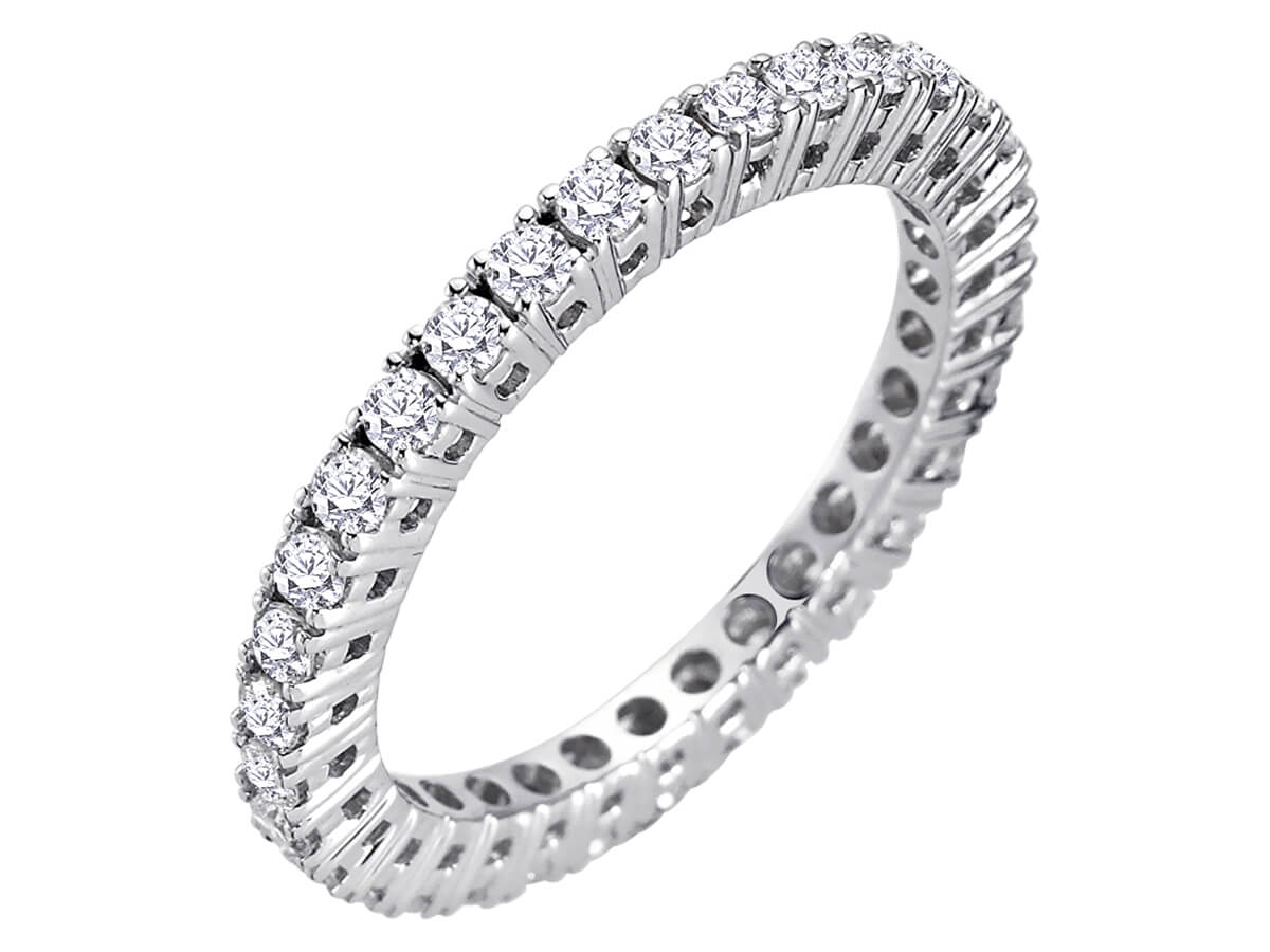 1 Karat Diamant rundum Allianz - handgefertigter Diamantschmuck aus Feingold | Sirius Diamant