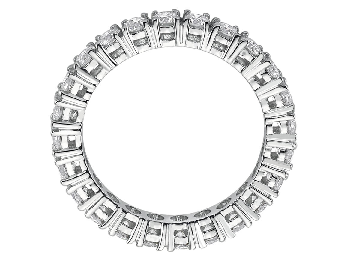 1,79 Karat Diamant rundum Allianz - handgefertigter Diamantschmuck aus Feingold | Sirius Diamant