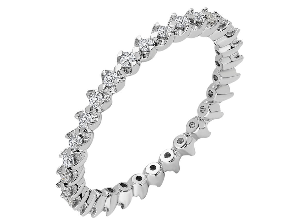 0,30 Carat Diamant rundum Allianz - handgefertigter Diamantschmuck aus Feingold | Sirius Diamant