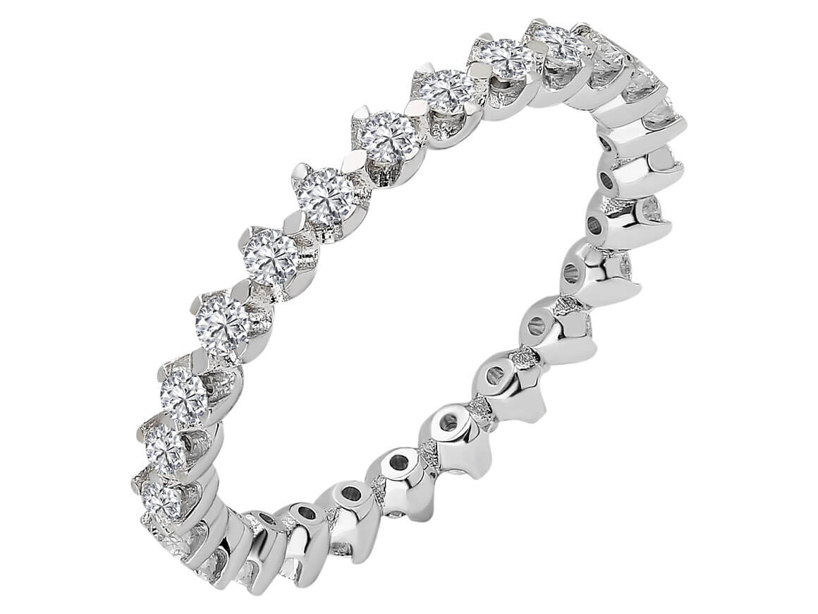 0,65 Carat Diamant rundum Allianz – handgefertigter Diamantschmuck aus Feingold | Sirius Diamant